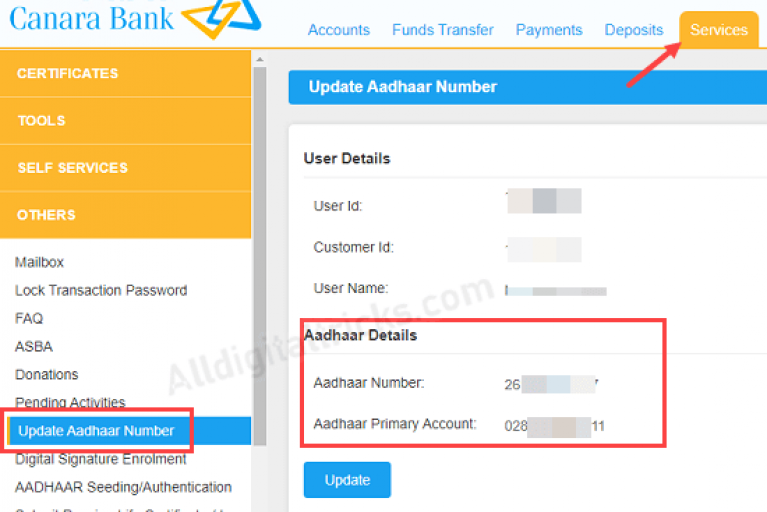 how-to-link-canara-bank-account-with-aadhaar